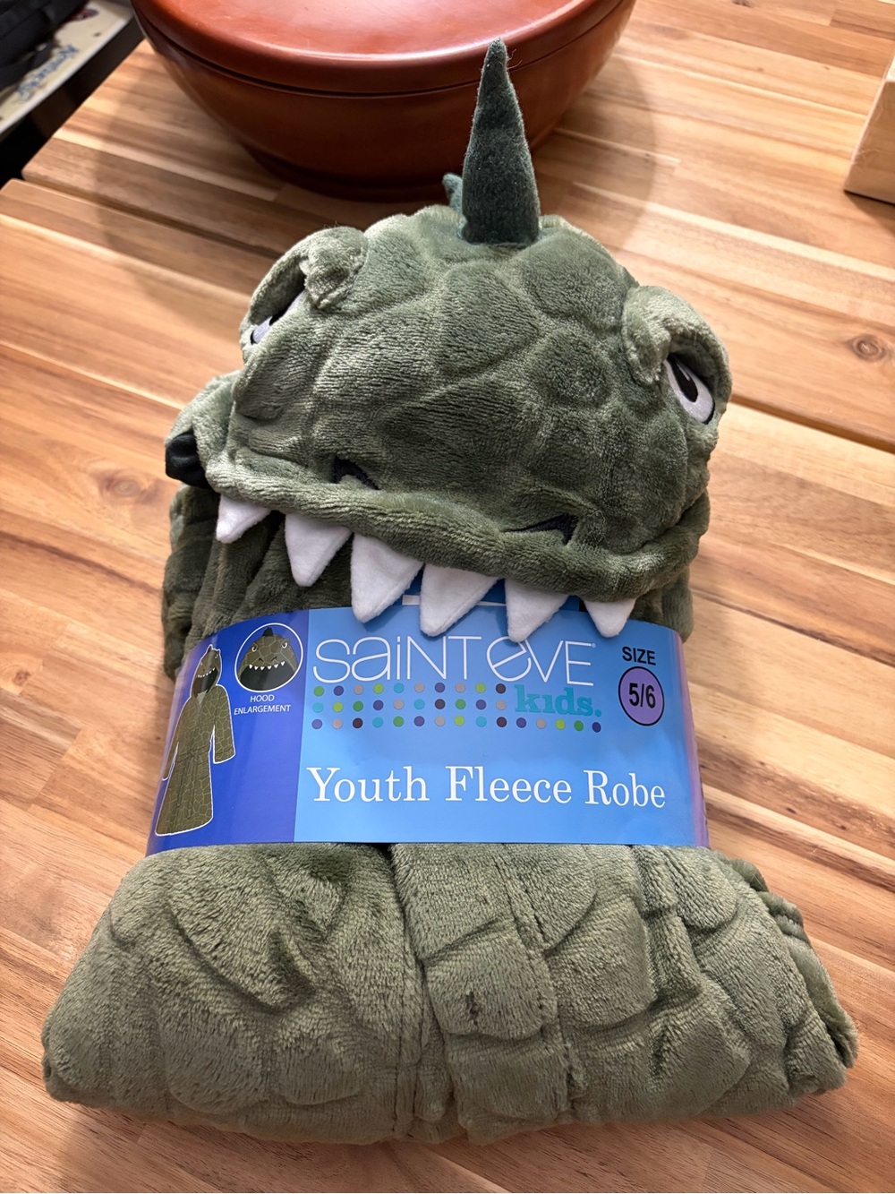 NWT: Saint Eve youth hooded robe dinosaur